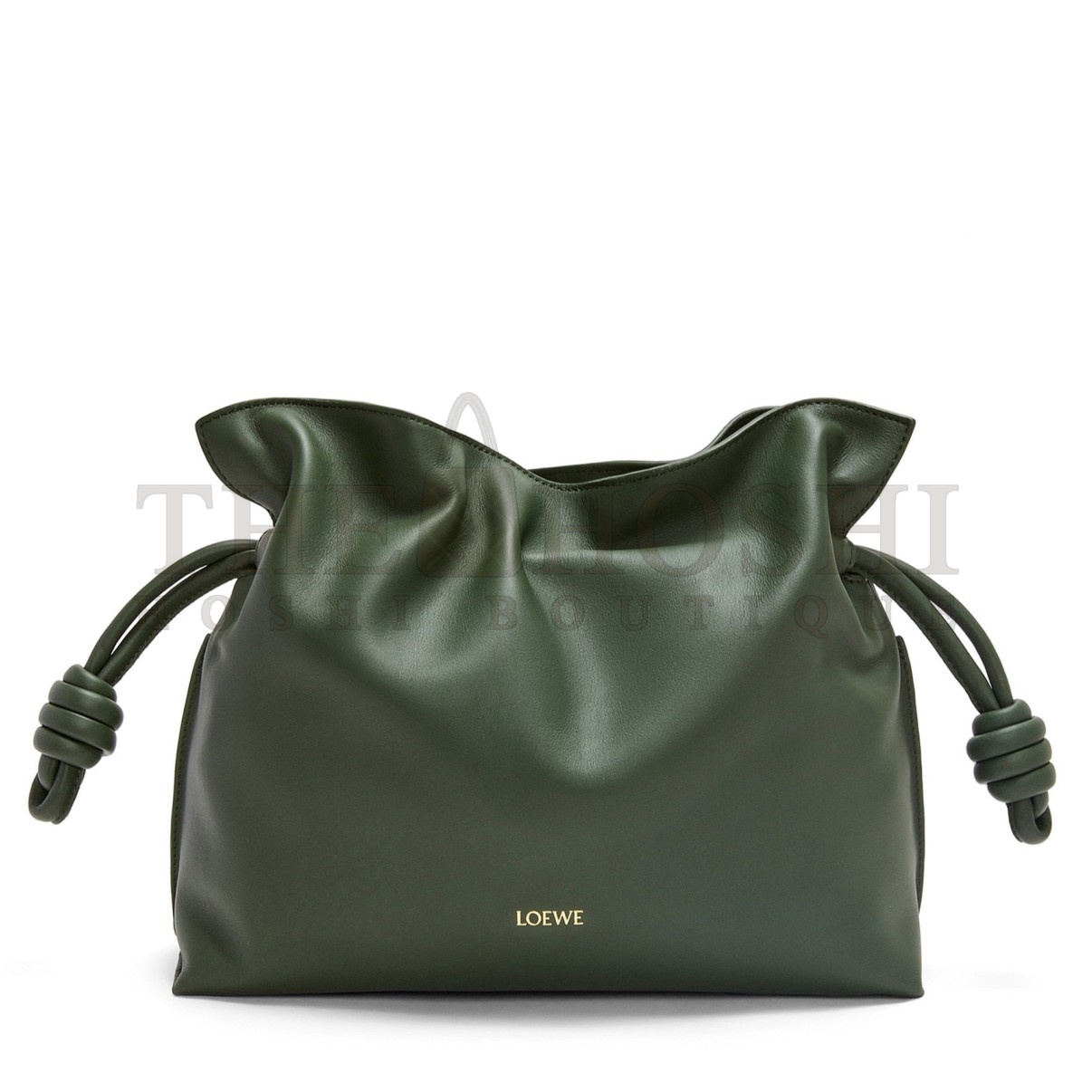 L0ew* Flamenco Clutch Bag in Bottle Green Nappa Calfskin Master Quality
