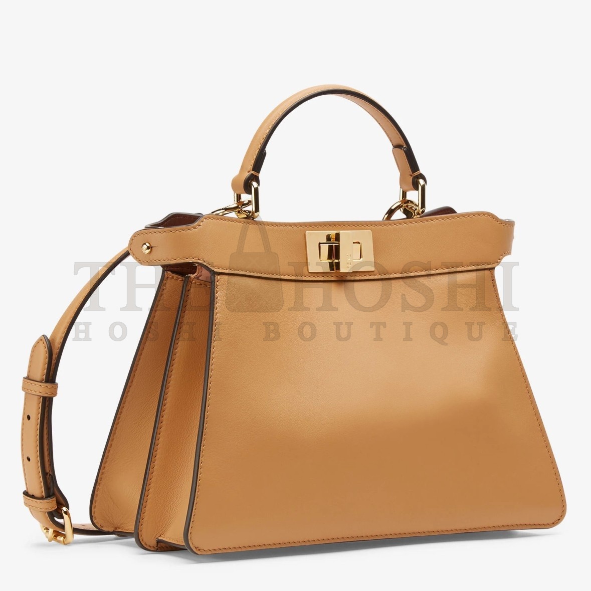 F**di Peekaboo ISeeU Small Bag In Beige Calfskin Master Quality