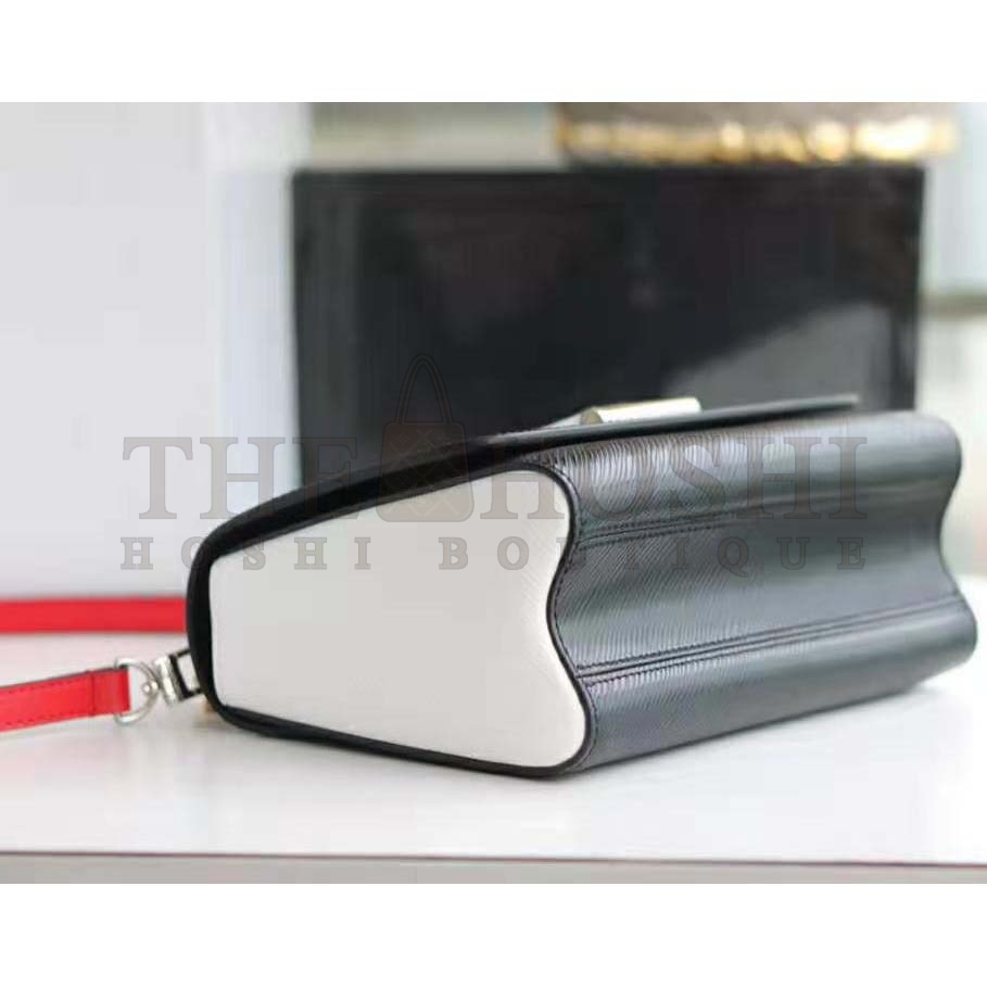 L0vis Vvtt0n LV Women Twist MM LV Love Lock Charms Handbag in Epi Cowhide Leather-Black Master Quality