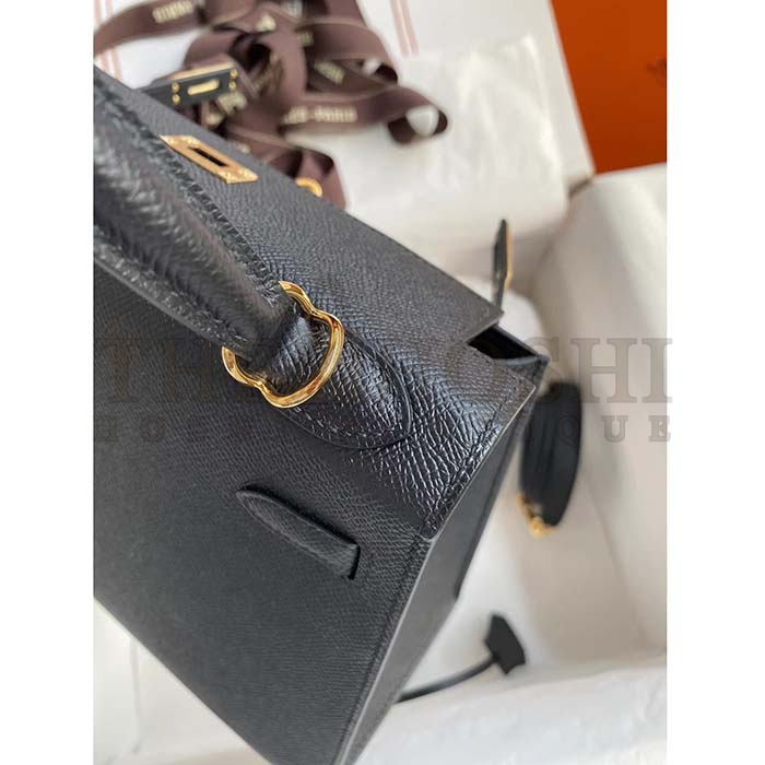 H**me5 Women Kelly Sellier 32 Bag in Togo Leather with Gold Hardware-Black Master Quality
