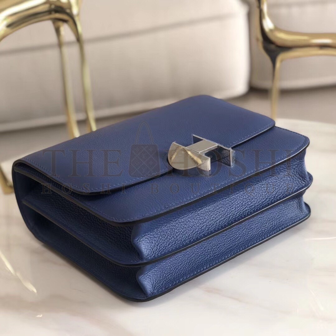 H**me5 2002 20cm Bag In Blue Brighton Evercolor Calfskin Master Quality