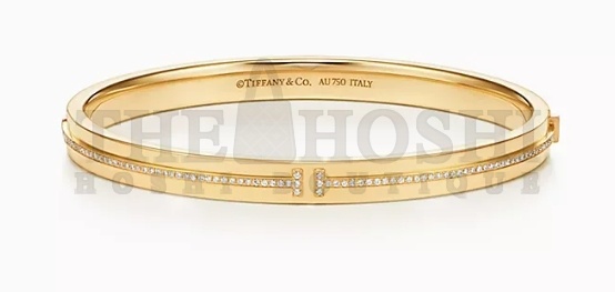 T*f*ny T series 18K D1am0nd inlaid hinge bracelet Master Quality