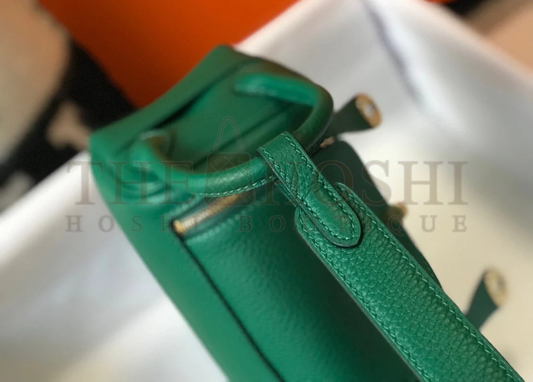 H**me5 Lindy Mini Bag In Malachite Clemence Leather GHW Master Quality