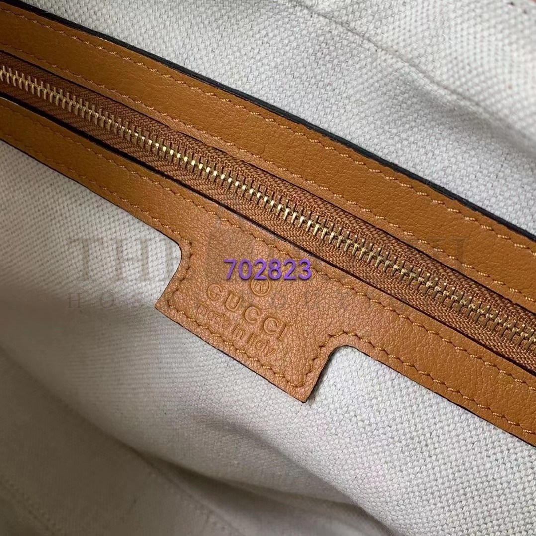 Gvc*1 Women Attache Large Shoulder Bag Dark Orange Leather Master Quality