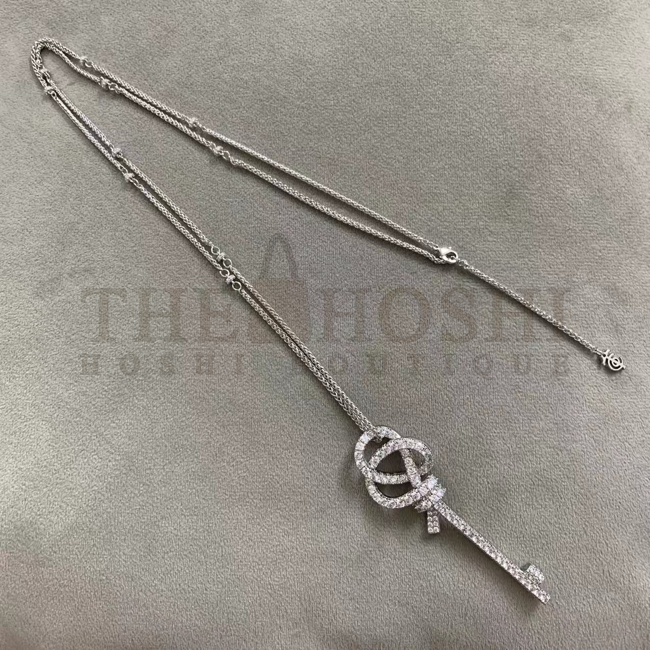 T*f*ny Available in Medium Small Large Rope Knot Half D1am0nd Full D1am0nd Key Necklace Master Quality