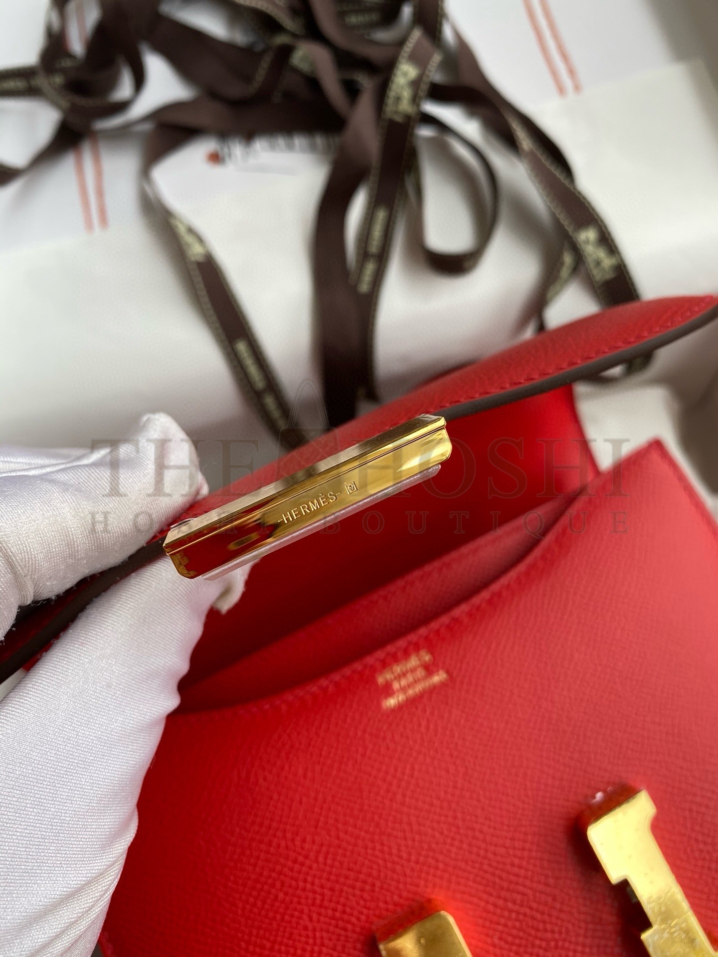 H**me5 Constance 18 Handmade Bag In Rouge Coeur Epsom Calfski Master Quality