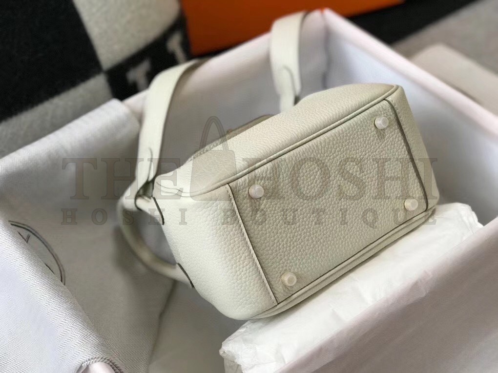 H**me5 Mini Lindy Bag In White Clemence Leather Master Quality