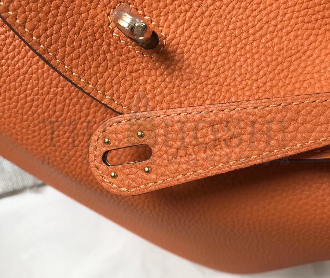 H**me5 Lindy 30cm Bag In Orange Clemence Leather Master Quality