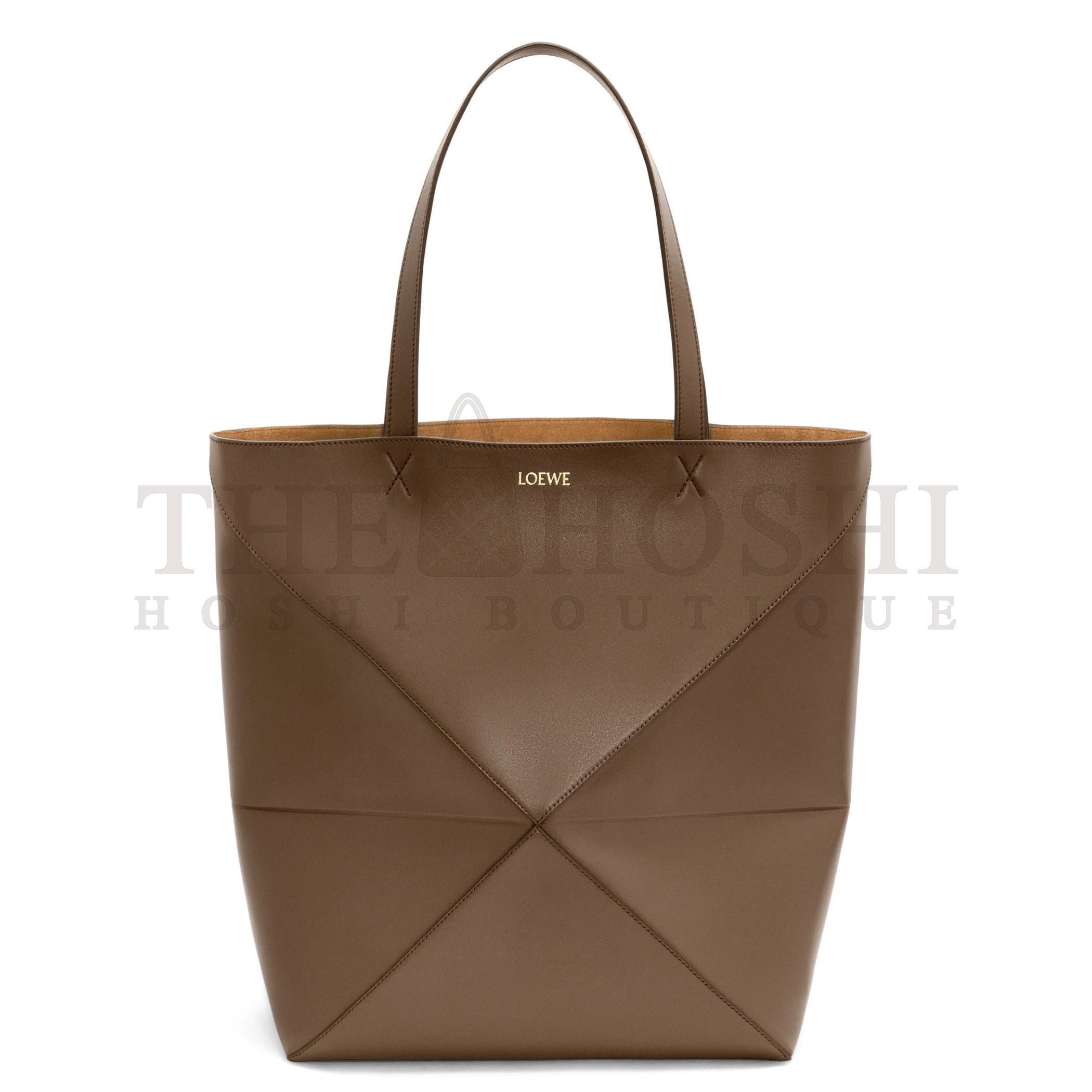 L0ew* Large Puzzle Fold Tote Bag in Umber Calfskin Master Quality