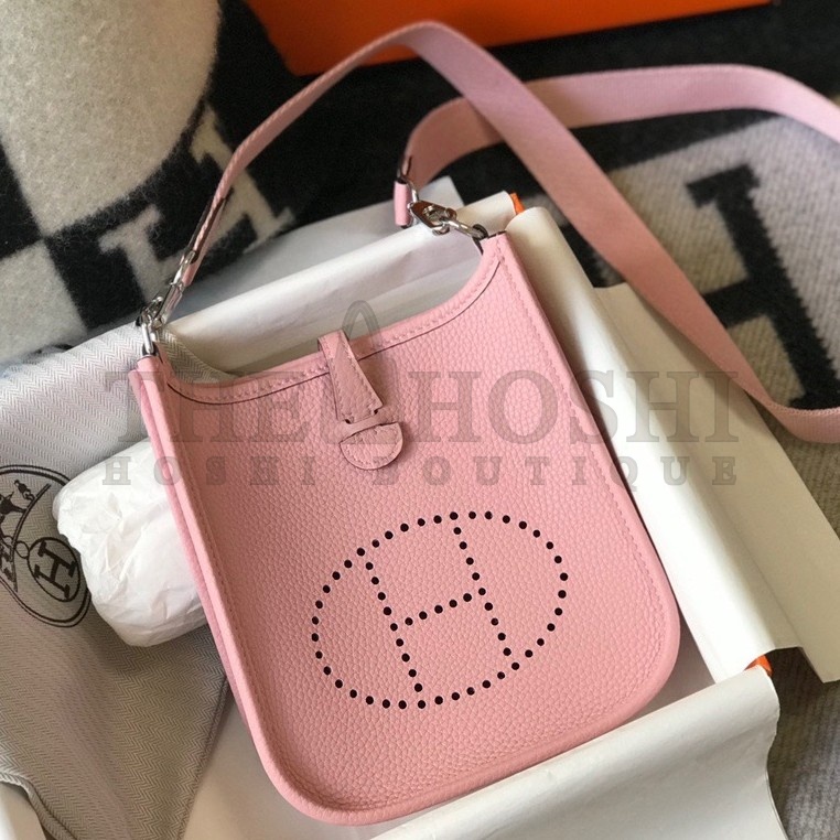 H**me5 Evelyne III Mini Bag In Pink Clemence Leather Master Quality