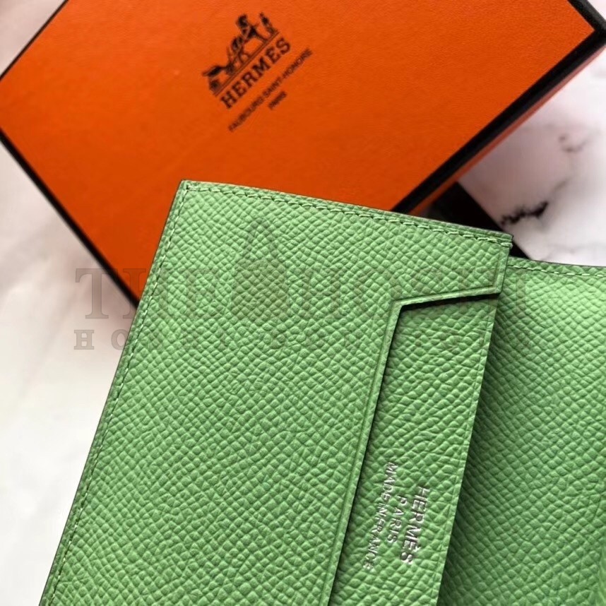 H**me5 Bearn Mini Wallet In Vert Criquet Epsom Leather Master Quality