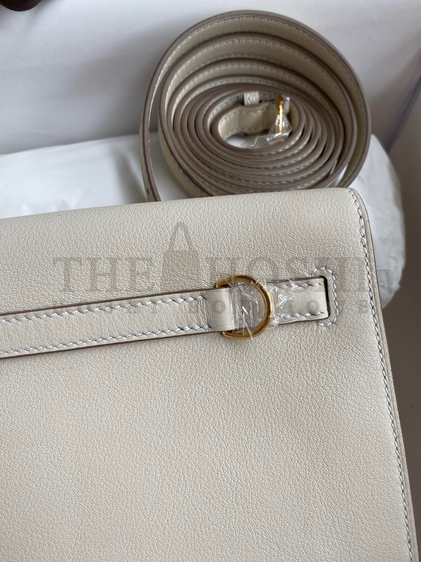 H**me5 Kelly Danse II Handmade Bag In Craie Evercolor Calfskin Master Quality