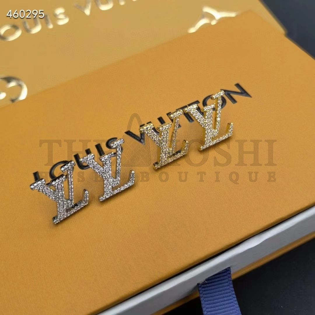 L0vis Vvtt0n Women LV Iconic Earrings Crystal LV Initials M00608 Master Quality
