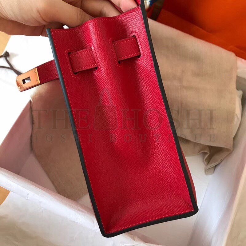 H**me5 Red Epsom Kelly 28cm Handmade Bag Master Quality