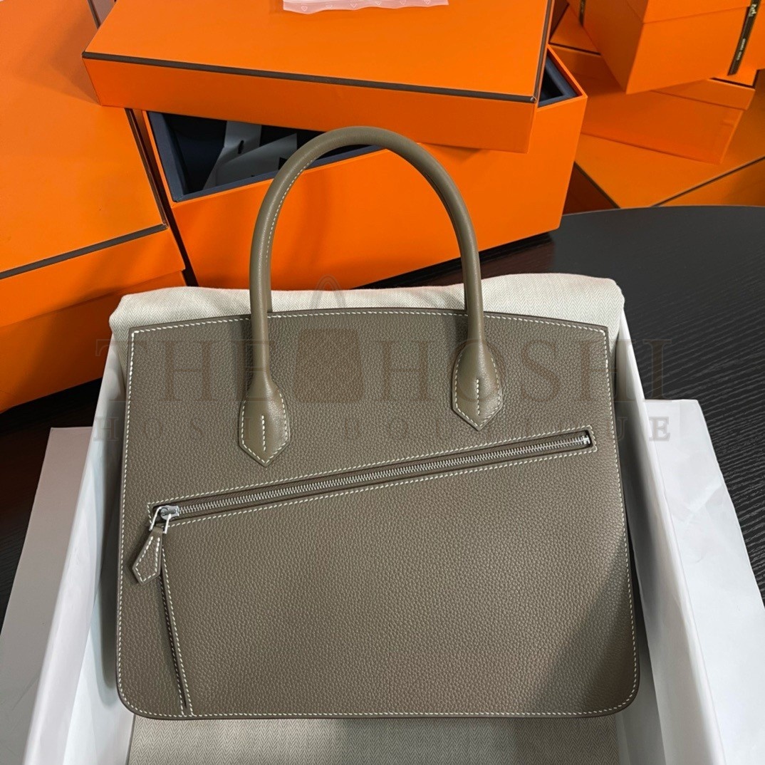 H**me5 Birkin 30 en Desordre Bag in Taupe Swift and Clemence Leather Master Quality