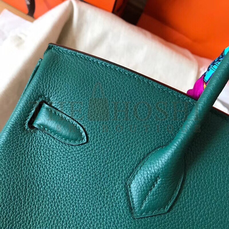 H**me5 Malachite Birkin 35cm Clemence Handmade Bag Master Quality