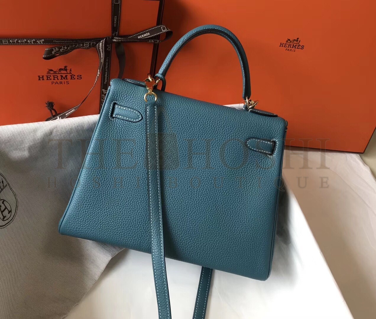 H**me5 Blue Jean Clemence Kelly 28cm Bag Master Quality