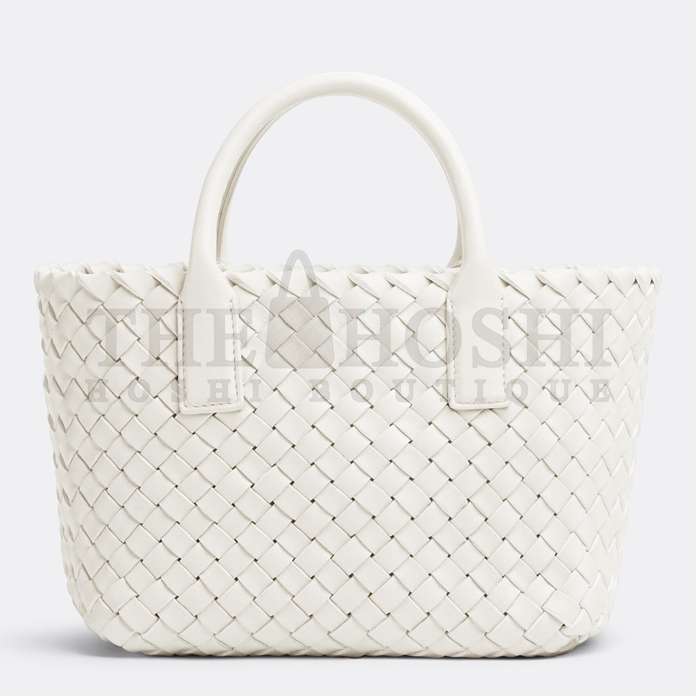 B0tt*ga Ven*ta Cabat Mini Bag In White Intrecciato Lambskin Master Quality