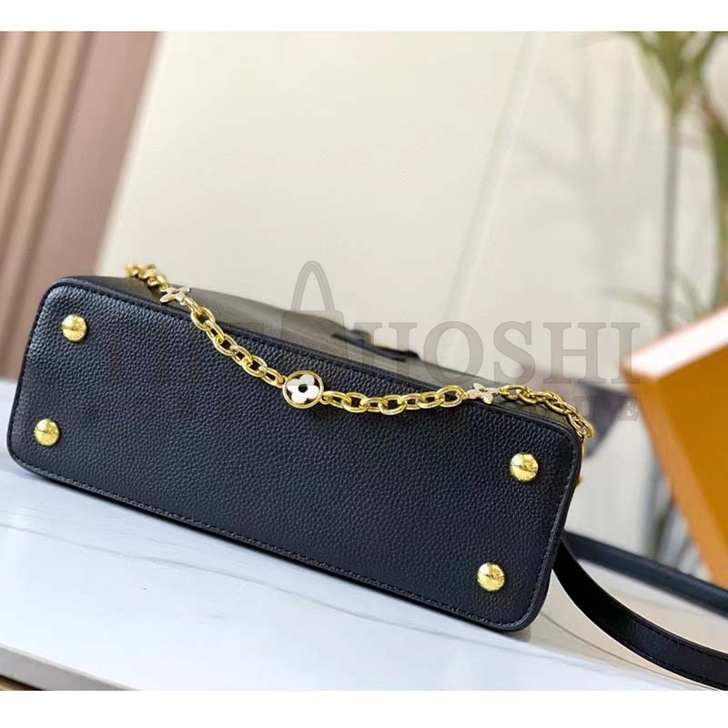 L0vis Vvtt0n LV Women Capucines MM Handbag Black Gray Taurillon Leather Master Quality