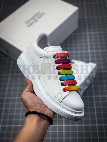 A1exa*der Mcqv*en Sole Sneakers White/White/Multi-Color Master Quality