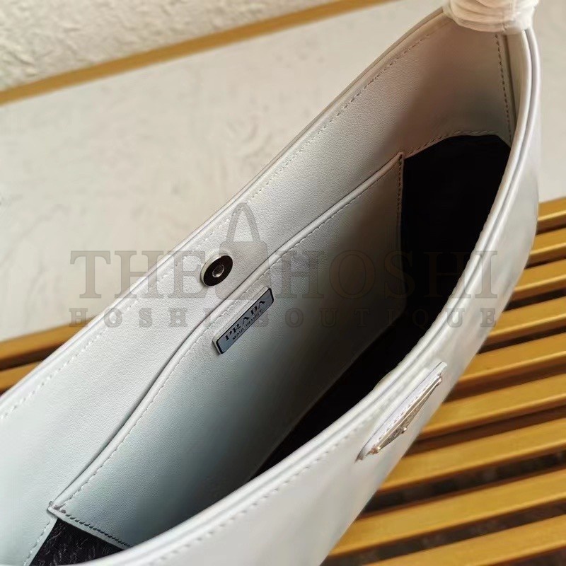 Pra*a Cleo Shoulder Small Bag In Blue Brushed Leather Master Quality