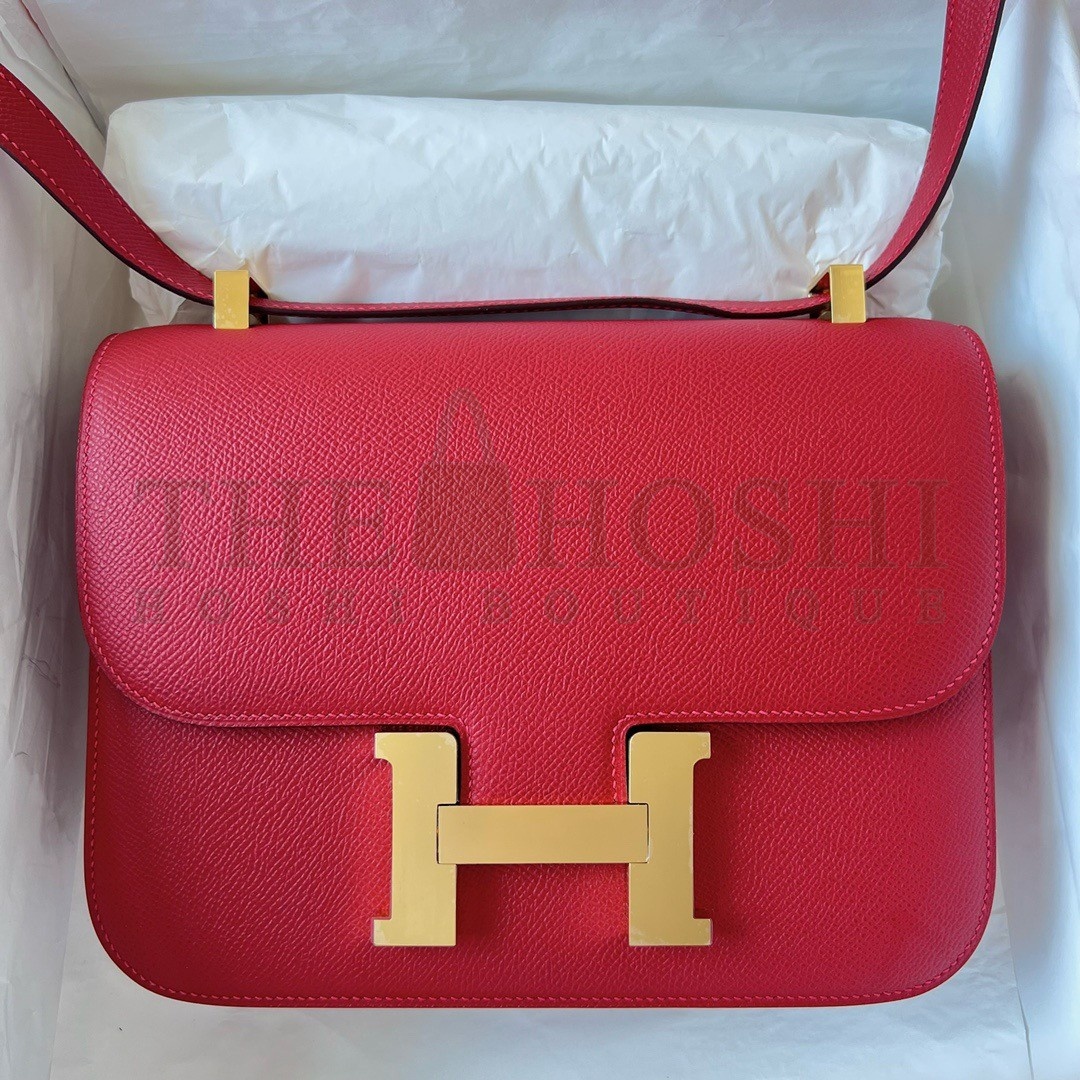 H**me5 Constance 1-24 Mirror Bag In Red Epsom Calfskin Master Quality