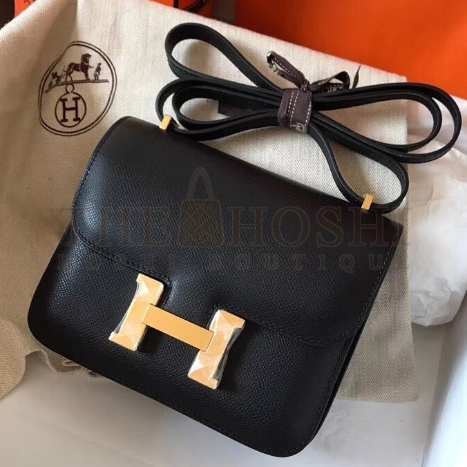 H**me5 Mini Constance 18cm Black Epsom Bag Master Quality