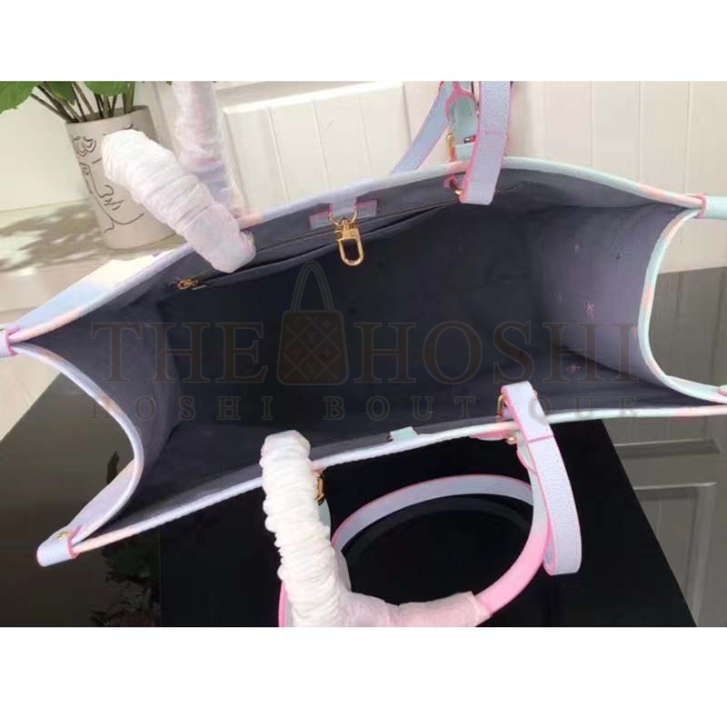 L0vis Vvtt0n LV Women Onthego GM Tote Sunrise Pastel Monogram Coated Canvas Master Quality