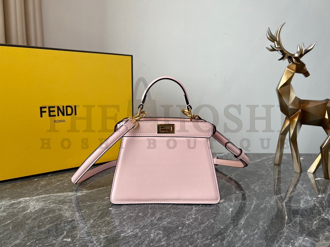 F**di Peekaboo ISeeU Petite Bag In Pink Nappa Leather Master Quality