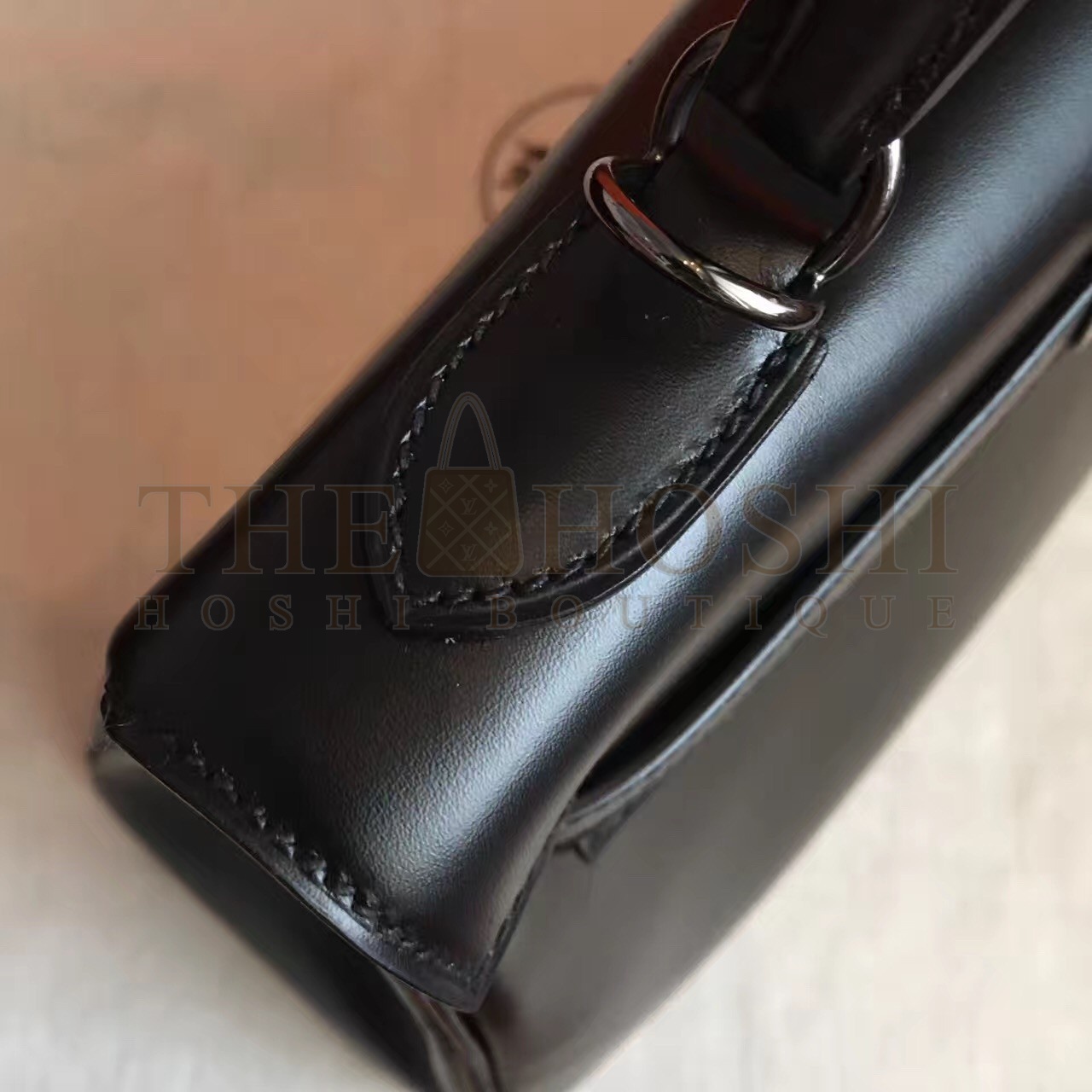 H**me5 So Black Box Kelly Retourne 32cm Handmade Bag Master Quality