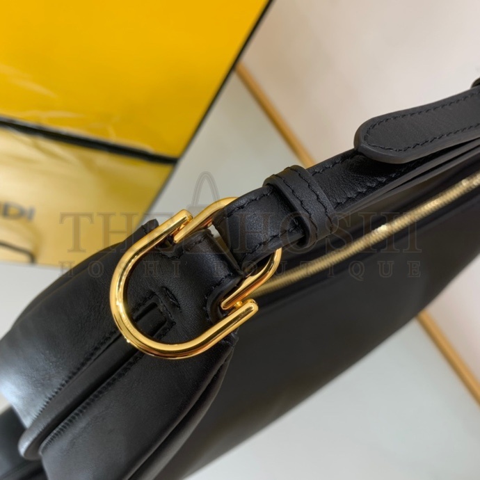 F**di Women F**digraphy Small Black Leather Bag-Black  size:24.5 cm Master Quality