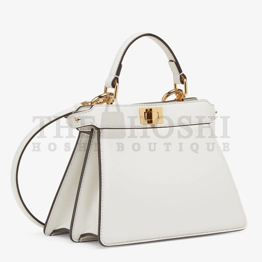 F**di Peekaboo ISeeU Petite Bag In White Nappa Leather Master Quality