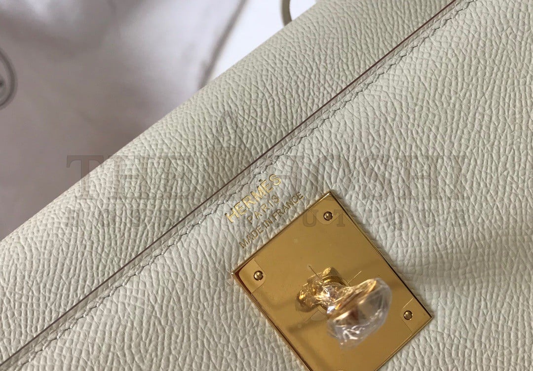 H**me5 Kelly 32cm Sellier Bag in Craie Epsom Calfskin GHW Master Quality