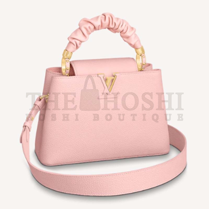 L0vis Vvtt0n LV Women Capucines BB Handbag Pink Taurillon Calfskin Master Quality