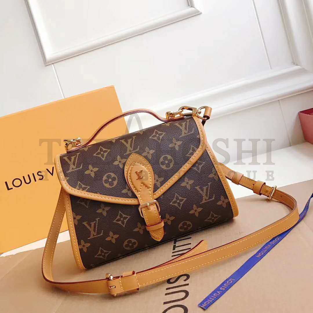 L0vis Vvtt0n LV Women LV Ivy Bag in Monogram Coated Canvas-Brown Master Quality