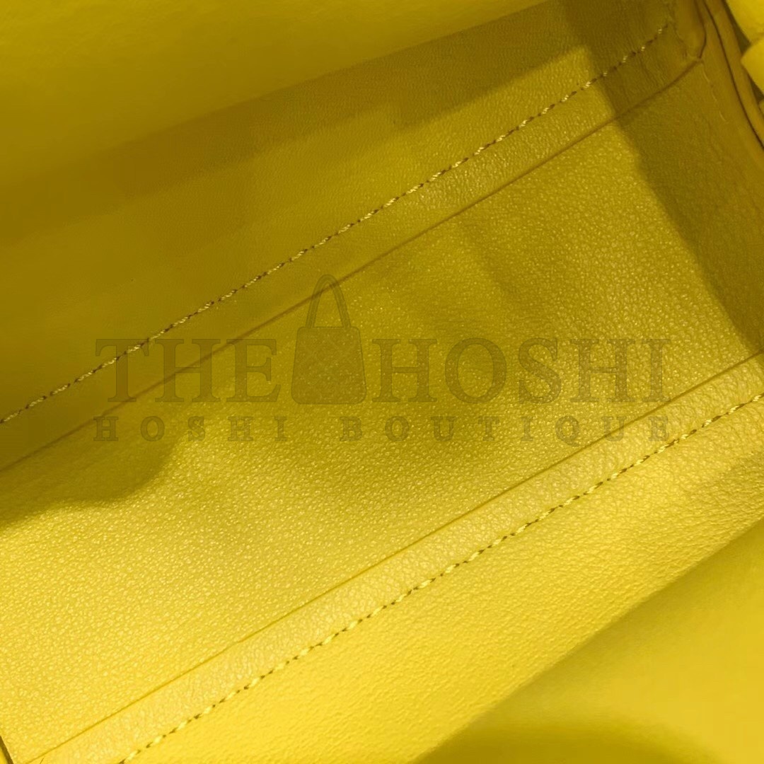 B0tt*ga Ven*ta Small Point Top Handle Bag In Yellow Leather Master Quality