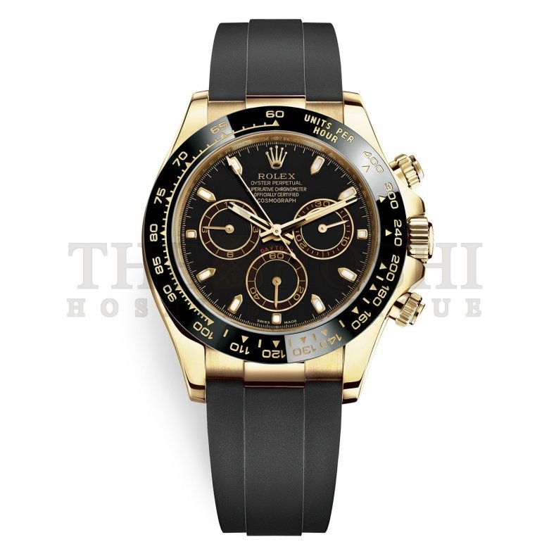 R01ex Cosmograph Daytona Black Yellow Gold Mens Watch 116518LN-0043 Master Quality