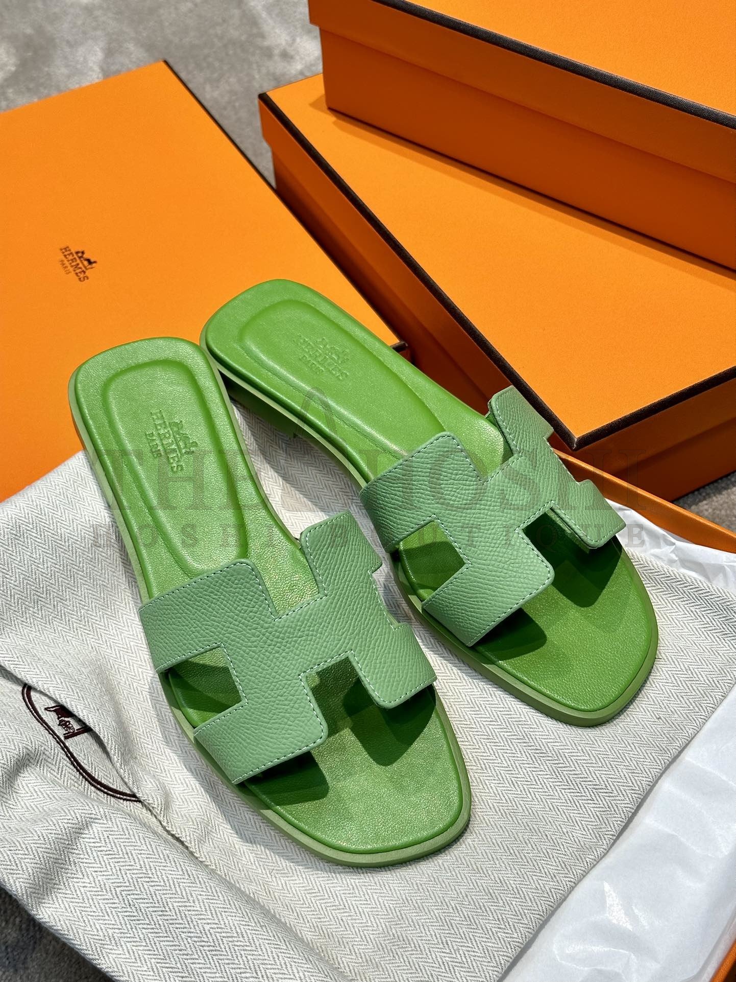 H**me5 Oran Sandal Slippers Real Leather denim Master Quality