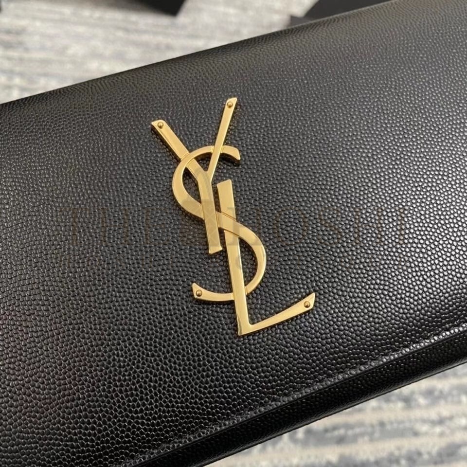 Sa1nt Lau*nt Kate Clutch In Black Grained Leather Master Quality