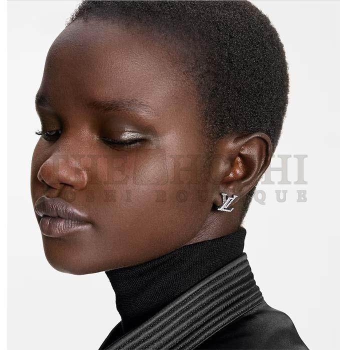 L0vis Vvtt0n Women LV Iconic Earrings Crystal LV Initials M00608 Master Quality