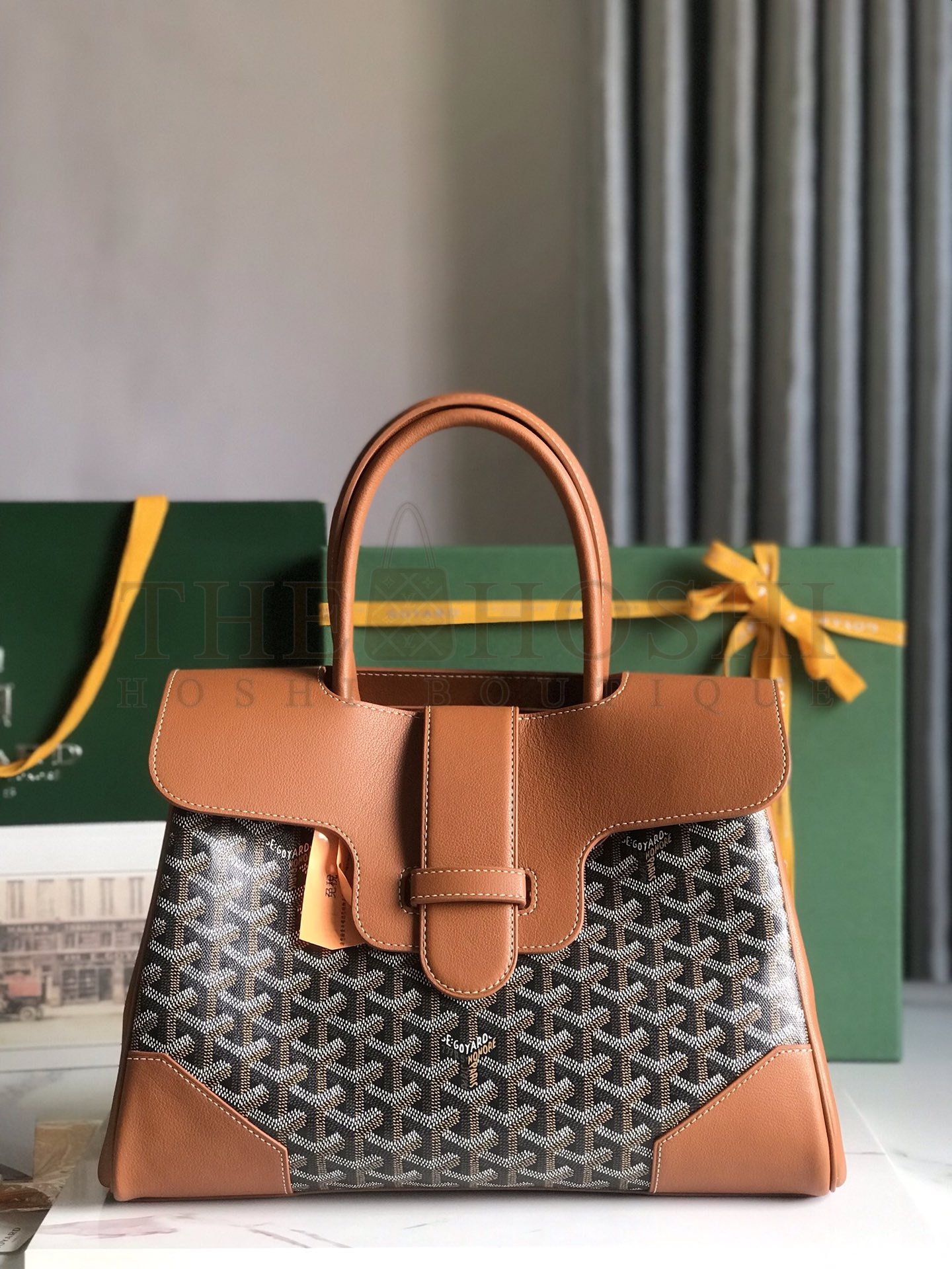 G09ard Saigon Tote Bag Brown Canvas 34x18x24cm Master Quality