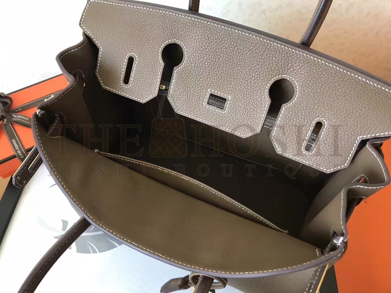 H**me5 Taupe Birkin 30cm Clemence Handmade Bag Master Quality