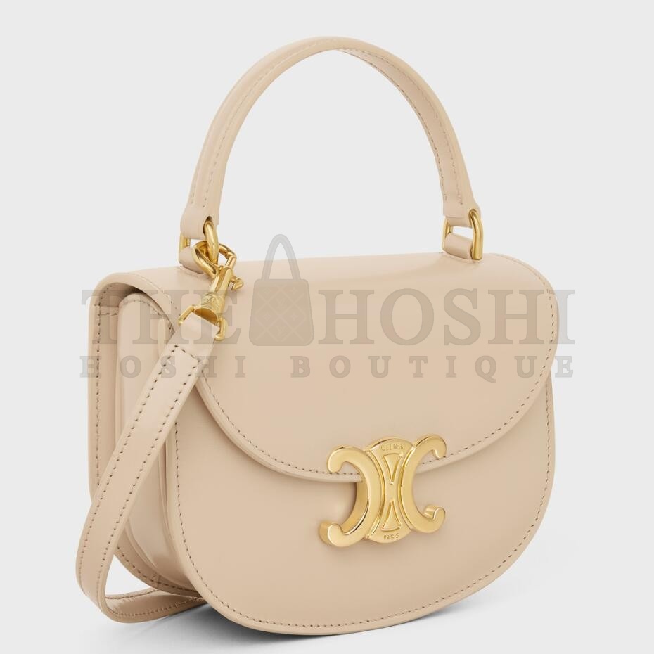 Ce1i*e Mini Besace Clea Bag in Nude Calfskin Master Quality