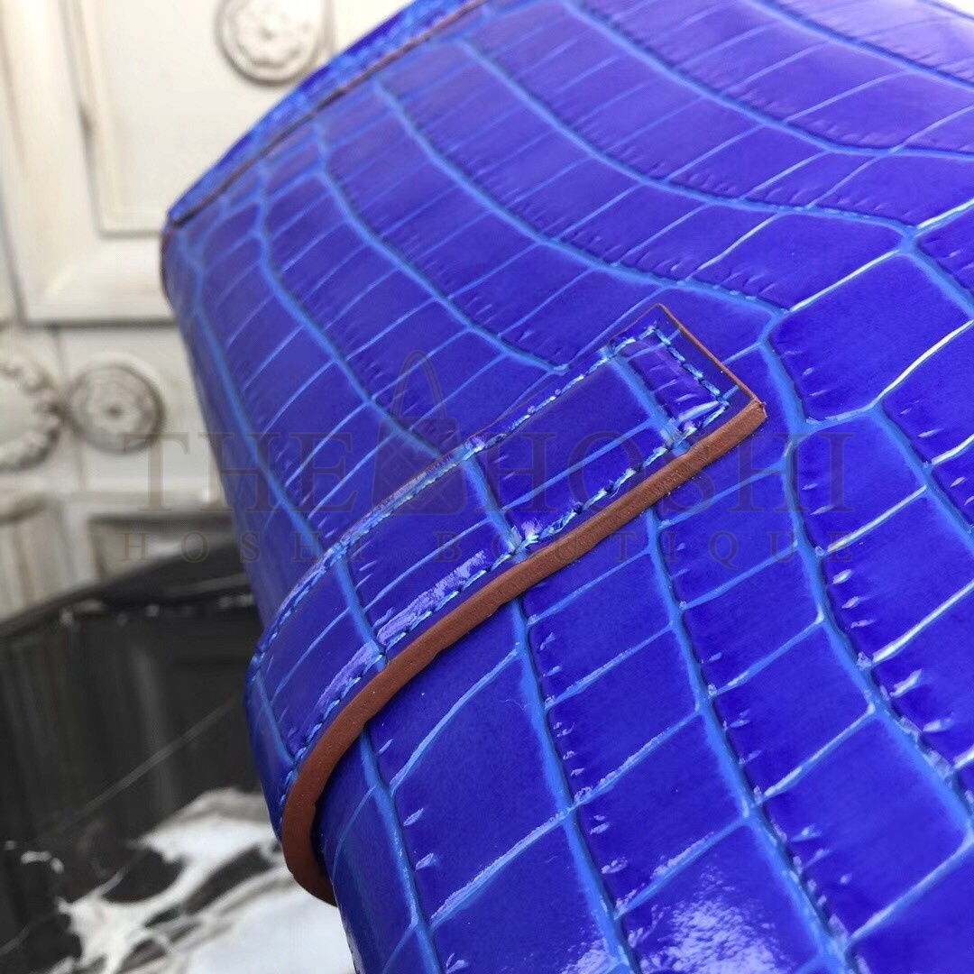 H**me5 Jige Elan 29 Clutch In Blue Electric Crocodile Leather Master Quality