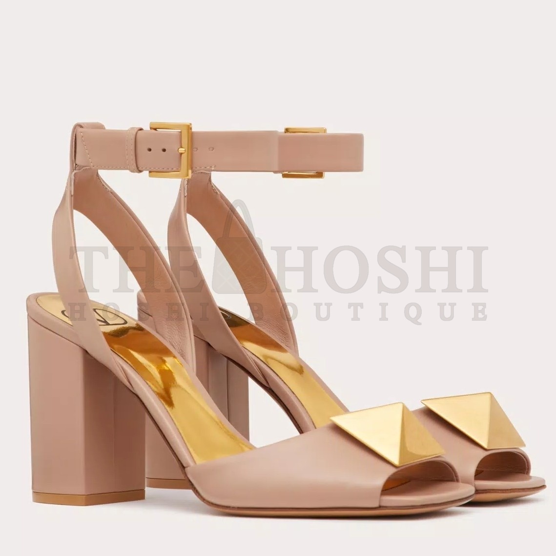 Va1e*ntin0 One Stud Sandals 90mm In Rose Cannelle Calfskin Master Quality