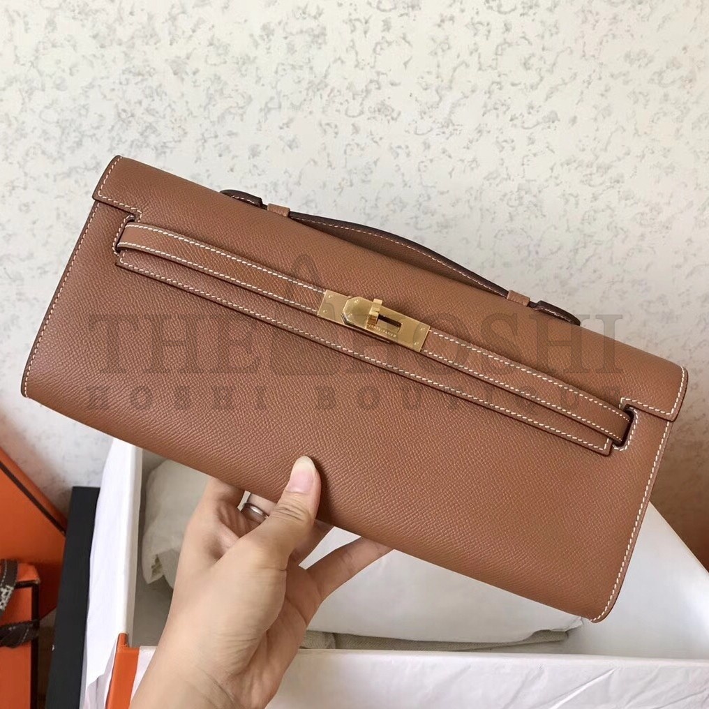 H**me5 Brown Epsom Kelly Cut Handmade Bag Master Quality