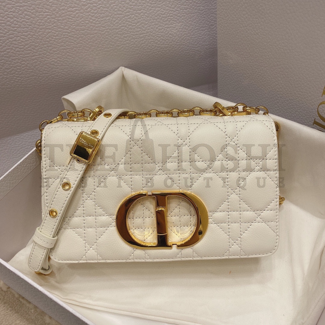 D10r Women Small D10r Caro Bag Lvory S*pple Cannage Calfskin-White Master Quality