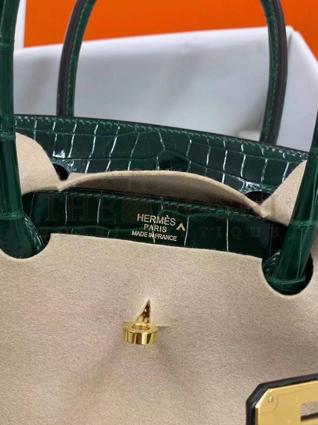 H**me5 Birkin 30cm Bag In Green Crocodile Porosus Shiny Skin Master Quality