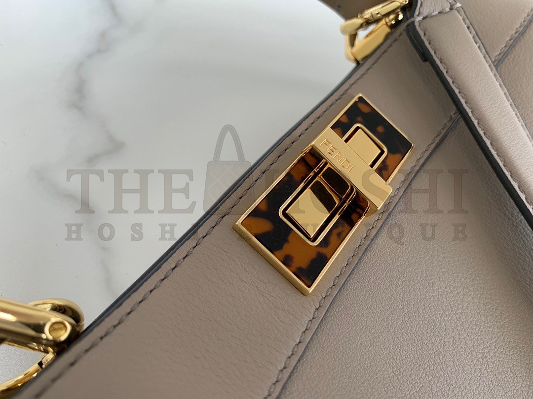 F**di Peekaboo ISeeU Medium Bag In Grey Calfskin Master Quality