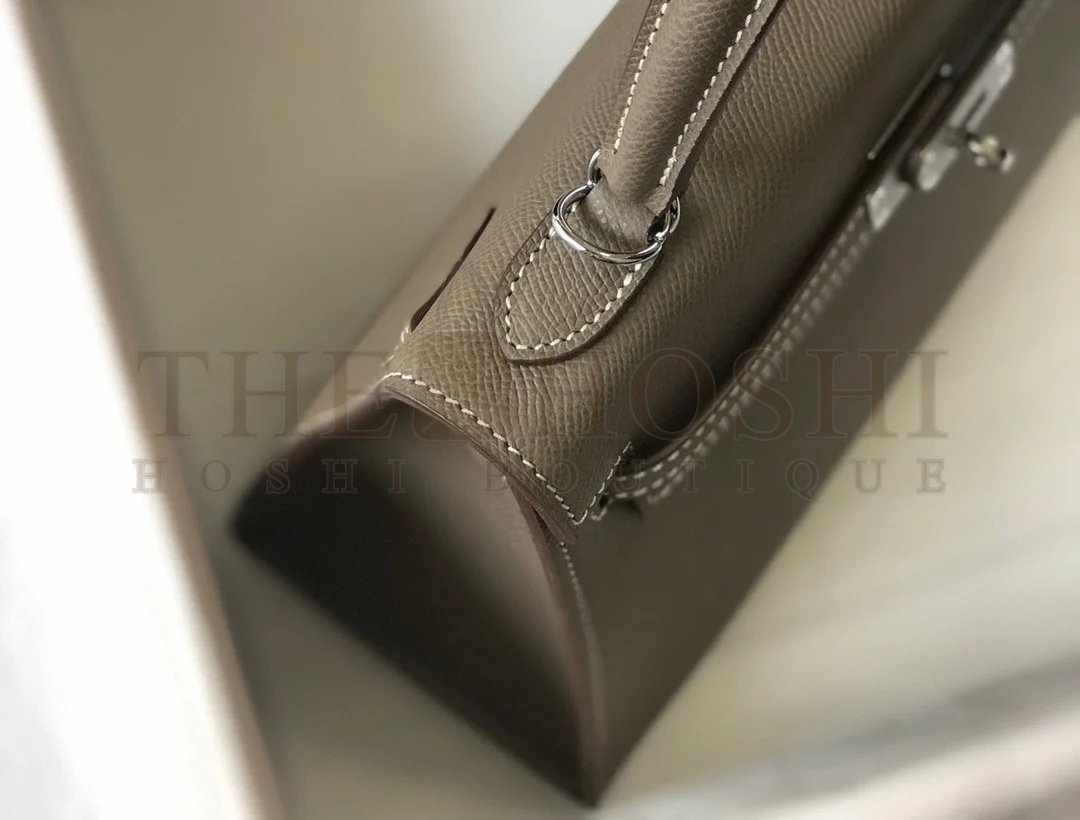 H**me5 Kelly 25cm Sellier Bag in Taupe Epsom Calfskin PHW Master Quality